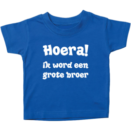 Kinder T-shirt: Hoera! ik word een grote broer