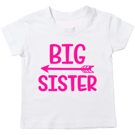 Kinder T-shirt: Big sister met pijl