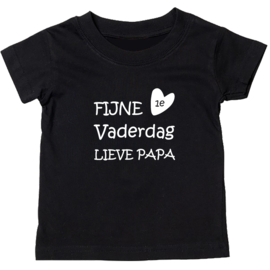 Kinder T-shirt: Fijne 1e vaderdag lieve papa