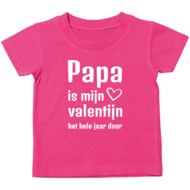 Kinder T-shirt: Papa is mijn Valentijn het hele jaar door