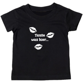 Kinder T-shirt met de opdruk: Tante was hier