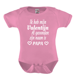 Baby romper: Ik heb mijn Valentijn al gevonden zijn naam is papa