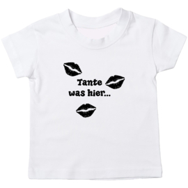 Kinder T-shirt met de opdruk: Tante was hier