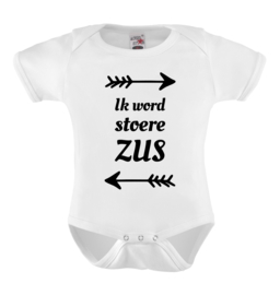 Baby romper: Ik word stoere zus