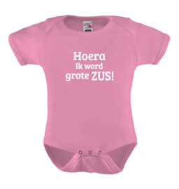 Baby romper: Hoera ik word grote zus!