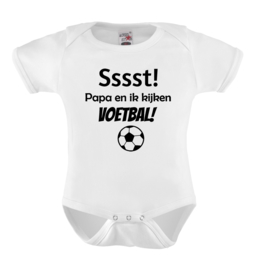 Baby romper: Sssst papa en ik kijken voetbal