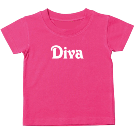 Kinder T-shirt met de opdruk: Diva