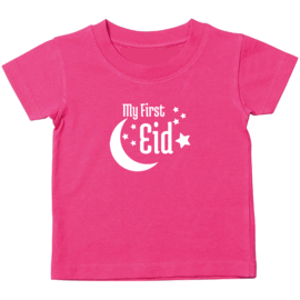 Kinder T-shirt met de opdruk: My first Eid