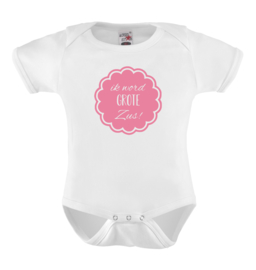 Baby romper: Ik word grote zus (wolk)