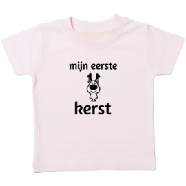 Kinder T-shirt met de opdruk: Mijn eerste kerst