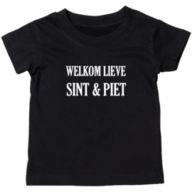 Kinder T-shirt: Welkom lieve sint en piet