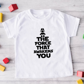 Kinder T-shirt met de opdruk: The force that awakens you