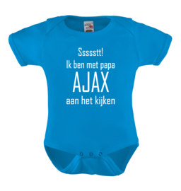 Baby romper: Ssssstt! ik ben met papa Ajax aan het kijken