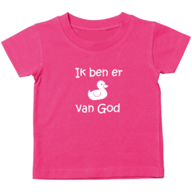 Kinder T-shirt met de opdruk: Ik ben er eentje van god