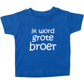 Kinder T-shirt: Ik word grote broer (tekst)