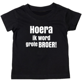 Kinder T-shirt: Hoera ik word grote broer!