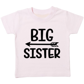 Kinder T-shirt: Big sister met pijl