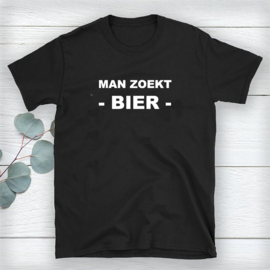 Volwassen T-shirt: Man zoekt Bier