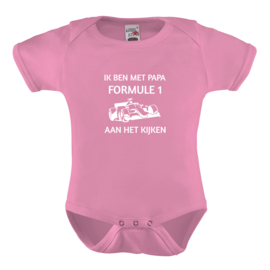 Baby romper: Ik ben met papa Formule 1 aan het kijken