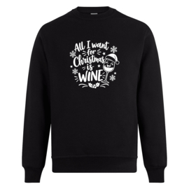 Foute kerst sweater: All I want for Christmas is wine