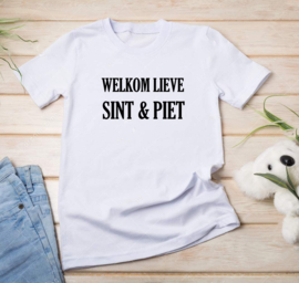 Kinder T-shirt: Welkom lieve sint en piet
