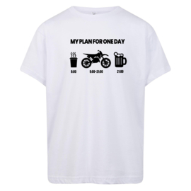 Volwassen T-shirt: My plan for one day motorrijden