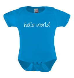 Baby romper: Hello world