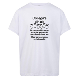 Volwassen T-shirt: Collega's zijn als kerstlampjes ze hangen altijd samen sommige werken niet sommige zijn in de wa