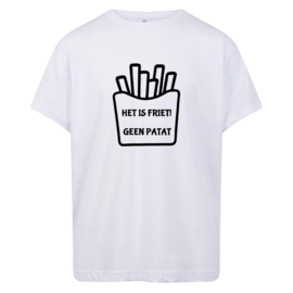 Volwassen T-shirt: Het is friet geen patat