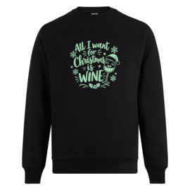 Foute kerst sweater: All I want for Christmas is wine