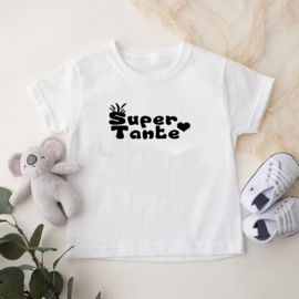 Kinder T-shirt met de opdruk: Super tante