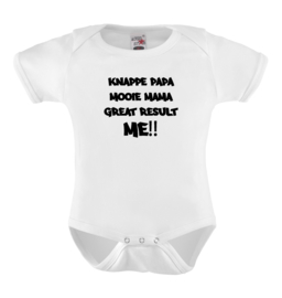 Baby romper: Knappe papa mooie mama great result ME!!