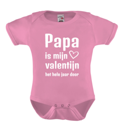 Baby romper: Papa is mijn Valentijn het hele jaar door