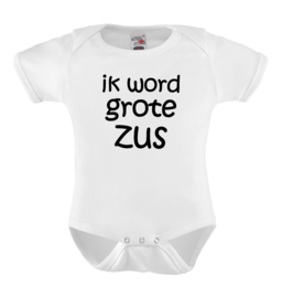 Baby romper: Ik word grote zus (tekst)