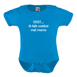 Baby romper: SSSST ik kijk voetbal met mama
