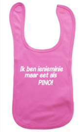 Baby slabbetje: Ik ben inieminie maar eet als pino