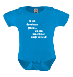 Baby romper: Ik heb de ooievaar gebeld en een broertje of zusje besteld!