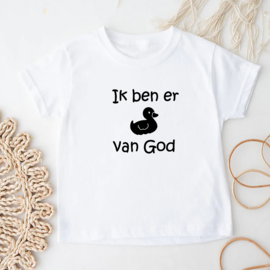 Kinder T-shirt met de opdruk: Ik ben er eentje van god