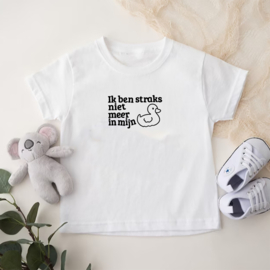 Kinder T-shirt: Ik ben straks niet meer in mijn eendje