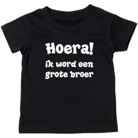 Kinder T-shirt: Hoera! ik word een grote broer