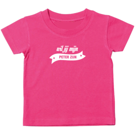 Kinder T-shirt met de opdruk: Wil jij mijn peter zijn