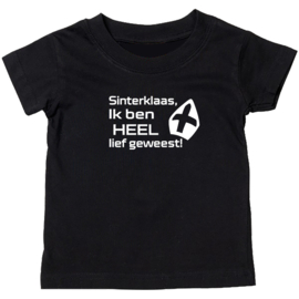 Kinder T-shirt: Sinterklaas ik ben heel lief geweest