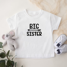 Kinder T-shirt: Big sister met pijl