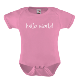 Baby romper: Hello world