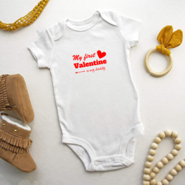 Baby romper: My first Valentine is my daddy