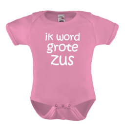 Baby romper: Ik word grote zus (tekst)