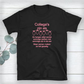 Volwassen T-shirt: Collega's zijn als kerstlampjes ze hangen altijd samen sommige werken niet sommige zijn in de war