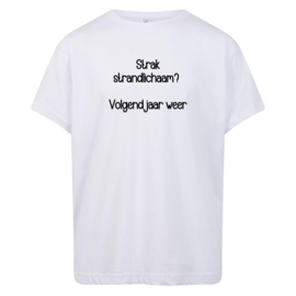 Volwassen T-shirt: Strak strandlichaam volgend jaar weer