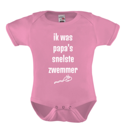 Baby romper: Ik was papa's snelste zwemmer