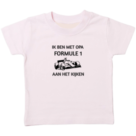 Kinder T-shirt: Ik ben met opa Formule 1 aan het kijken